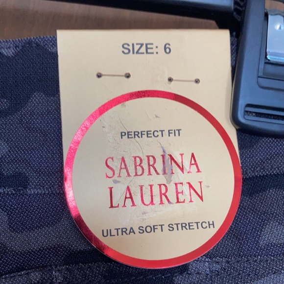 Sabrina Lauren skinny jean gray black camo print ultra soft stretch size 6 or 8 - Picture 9 of 17